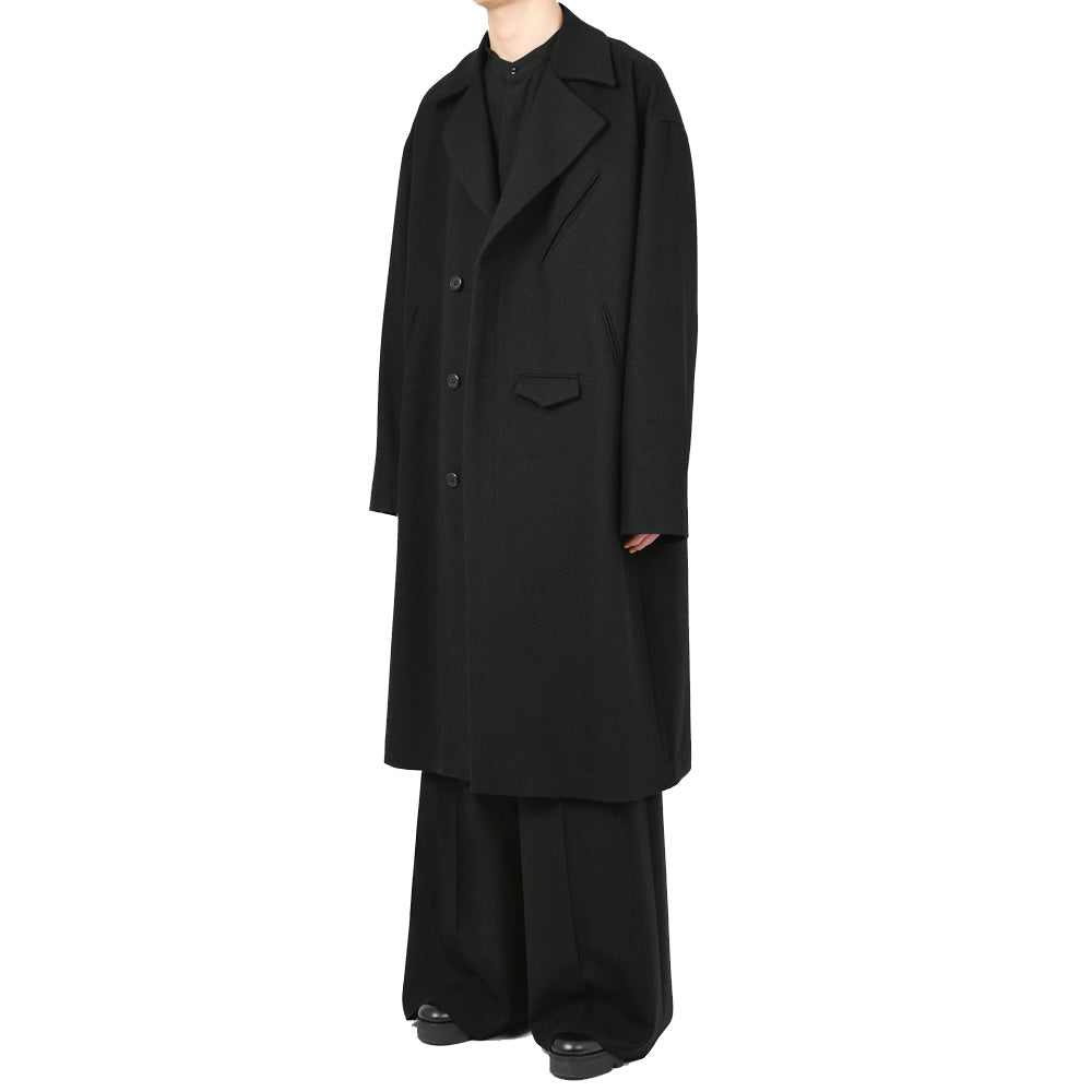 WOOL FLANNEL LONG RIDERS COAT