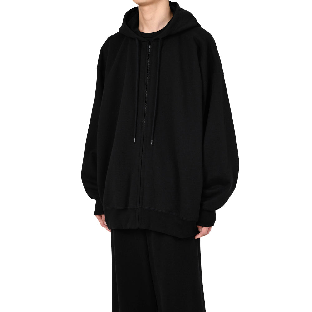 LOOP BACK CLOTH DOLMAN ZIP UP PARKA