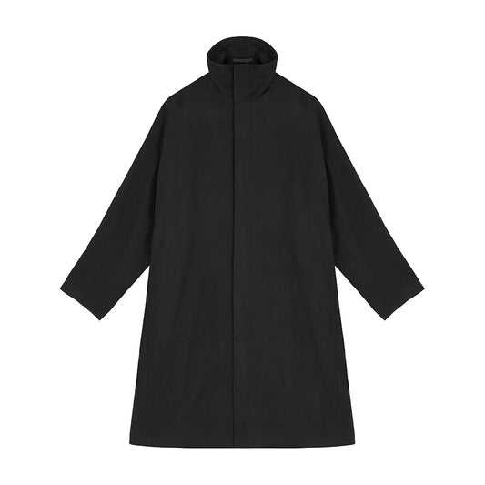  MELTON STAND COLLAR COAT  