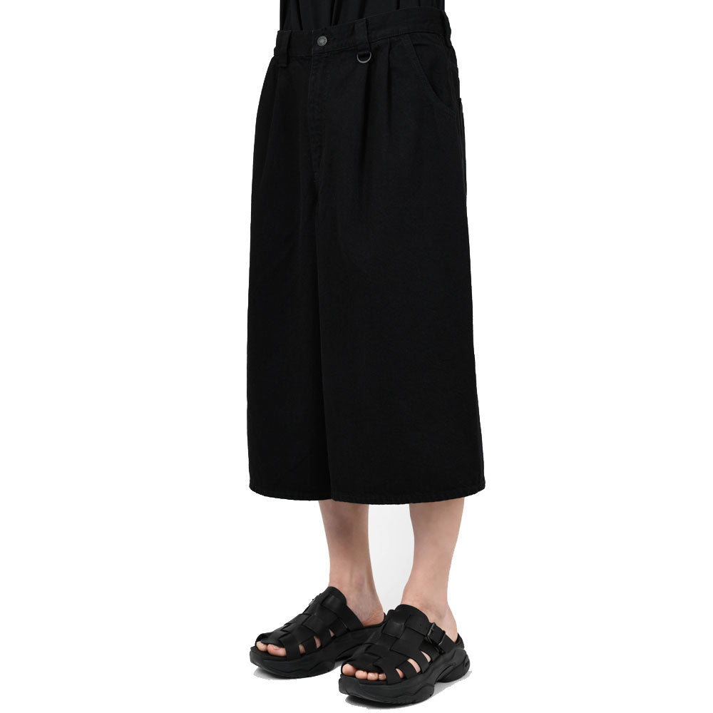 12oz FLAT DENIM 2TUCK SHORT PANT