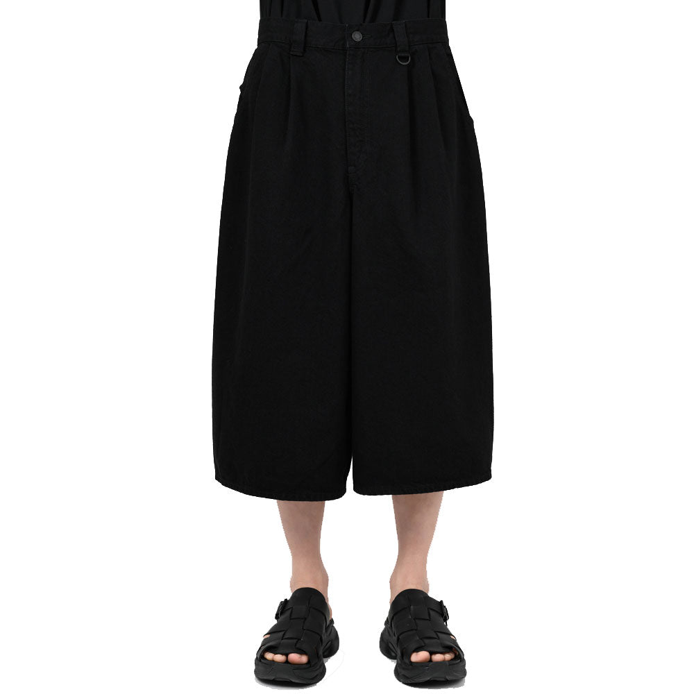 12oz FLAT DENIM 2TUCK SHORT PANT