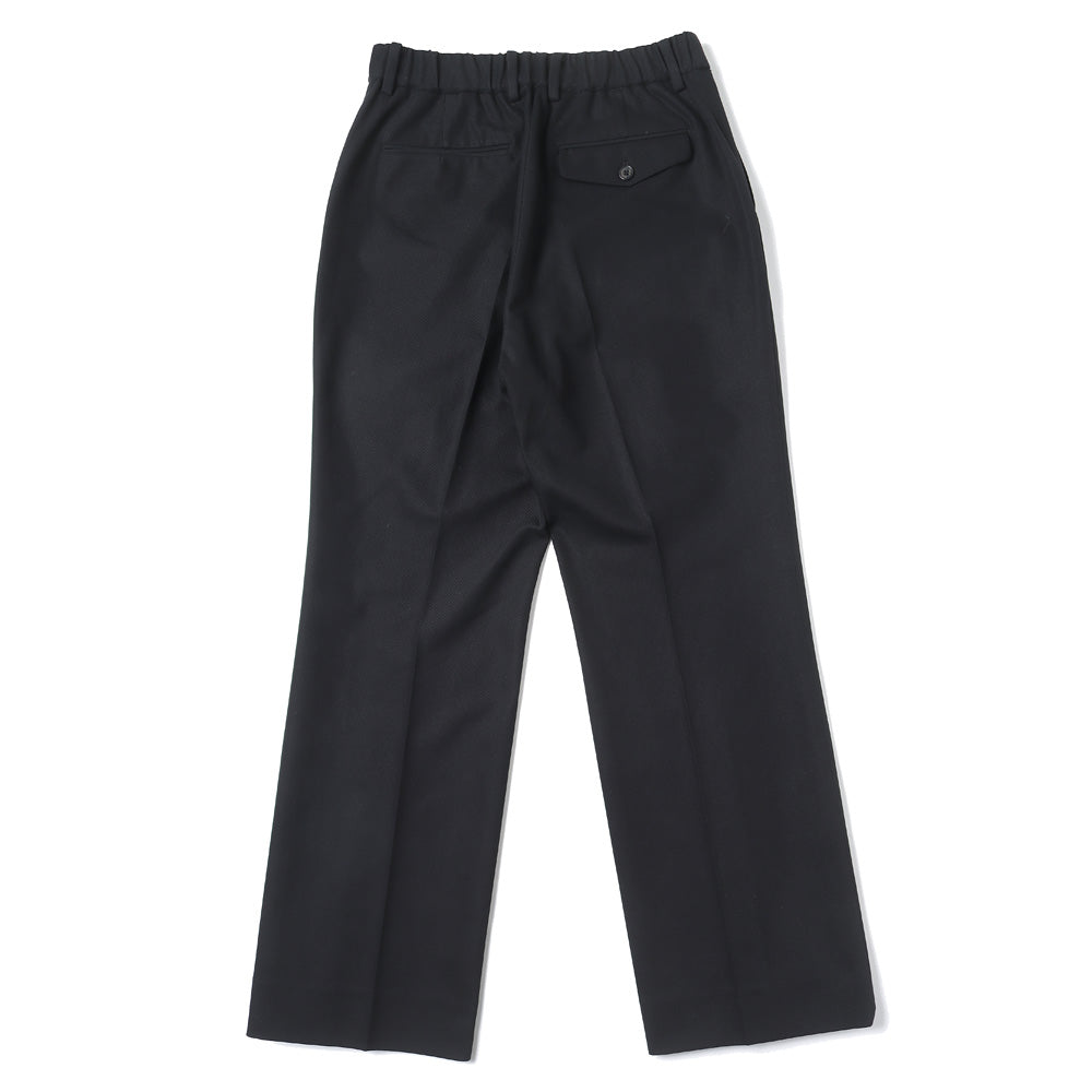 再入荷 FLAT FRONT FLARED TROUSERS ORGANIC COTTON SURVIVAL CLOTH