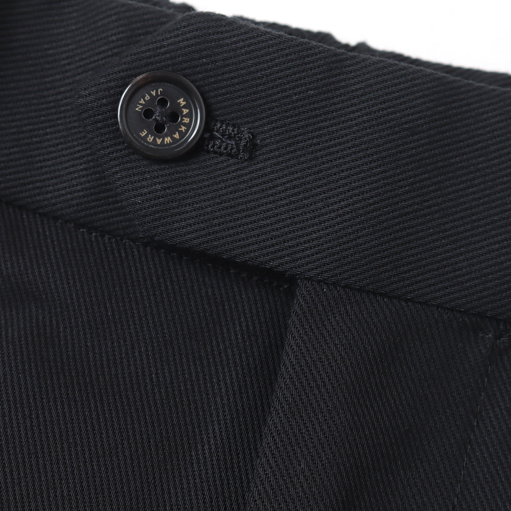 再入荷 FLAT FRONT FLARED TROUSERS ORGANIC COTTON SURVIVAL CLOTH