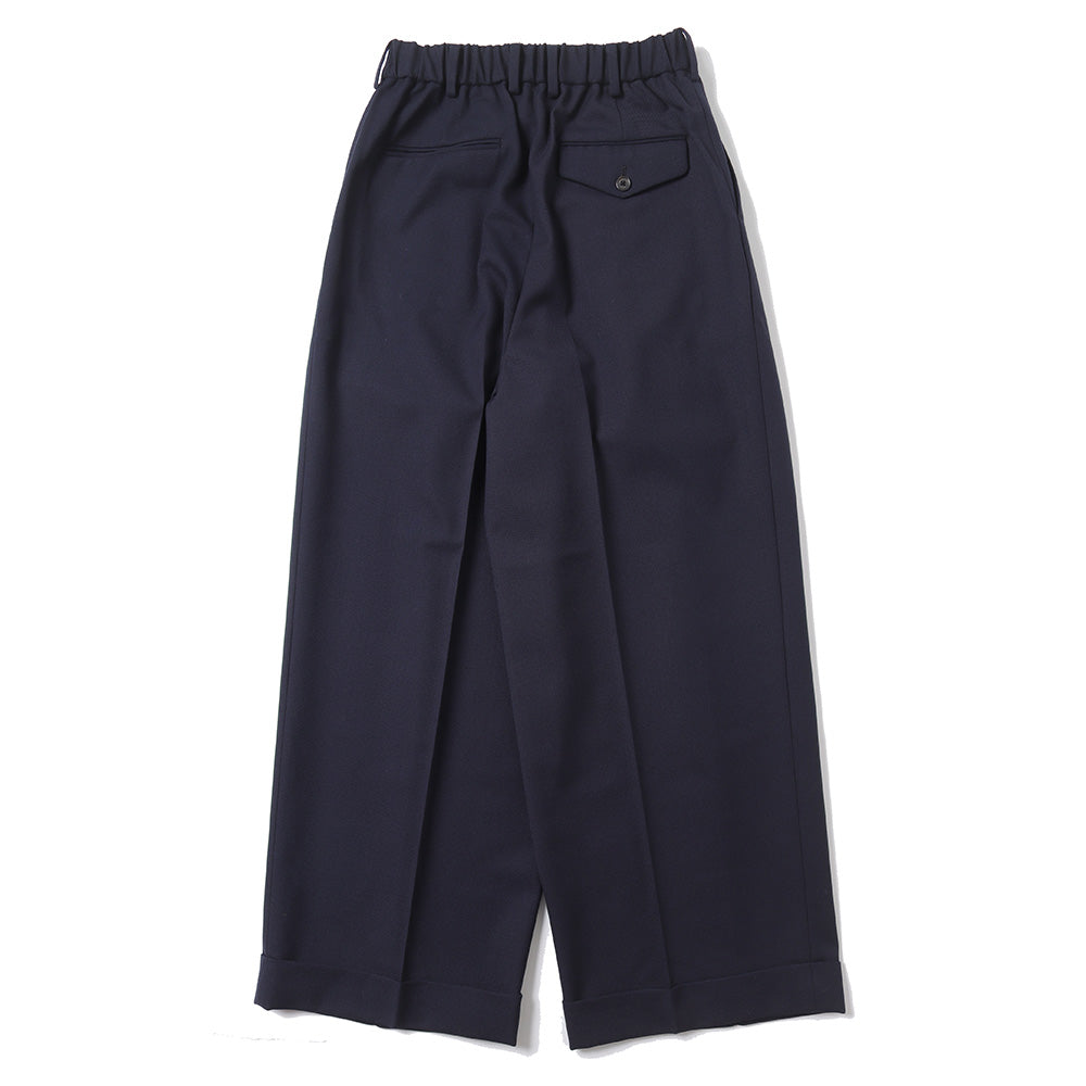 PLEATED WIDE TROUSERS ORGANIC WOOL SURVIVAL CLOTH