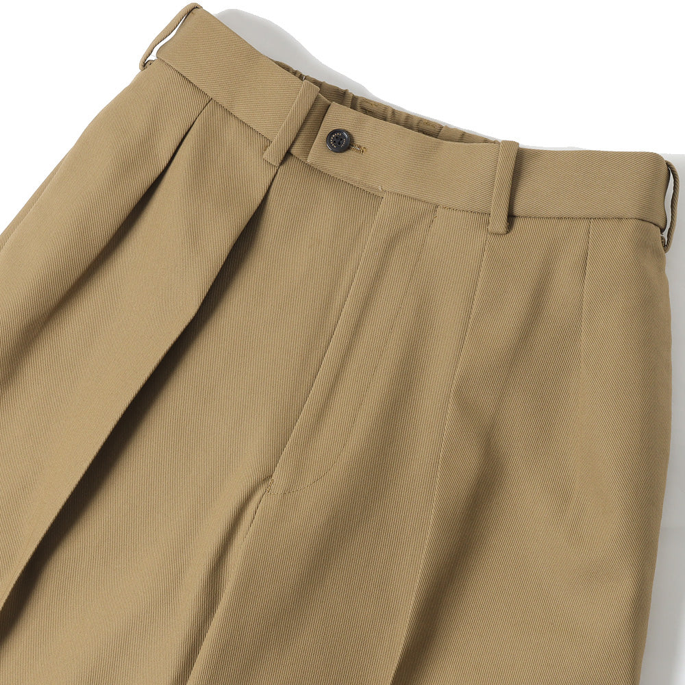 DOUBLE PLEATED TROUSERS ORGANIC COTTON SURVIVAL CLOTH-up