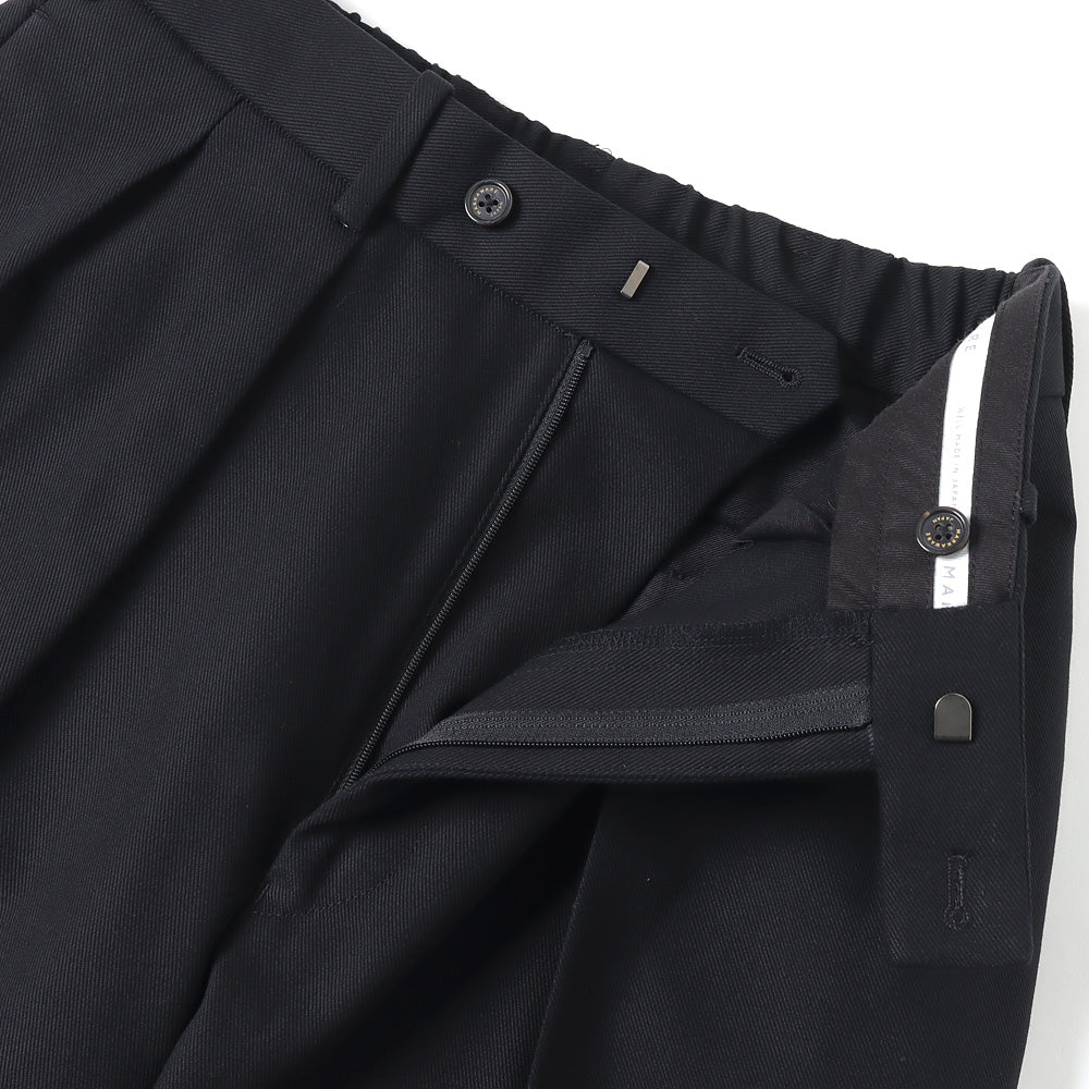 DOUBLE PLEATED TROUSERS ORGANIC COTTON SURVIVAL CLOTH-zip