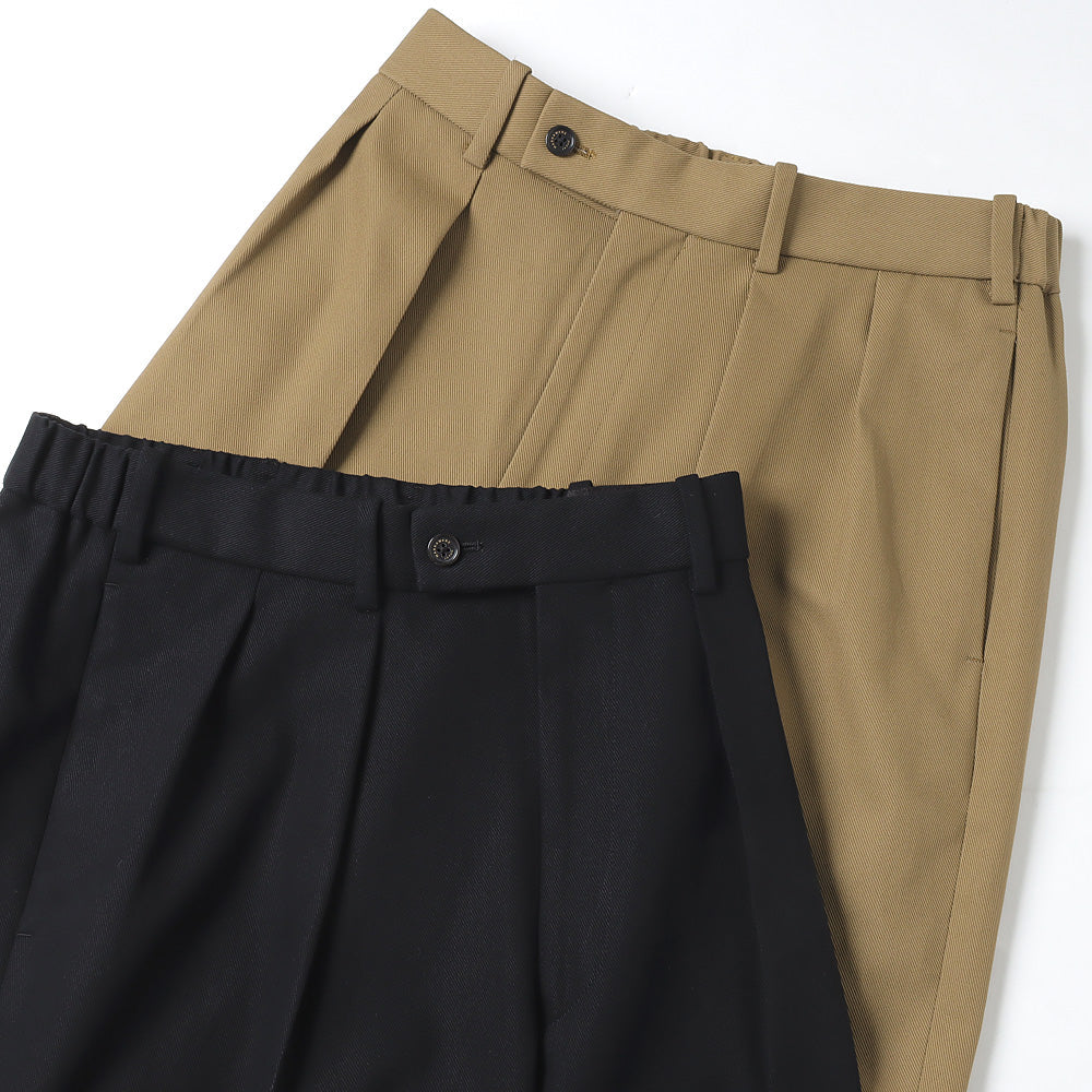 DOUBLE PLEATED TROUSERS ORGANIC COTTON SURVIVAL CLOTH