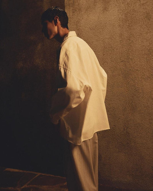  Draping Open Collar Shirt Type A Clear Heavy Broadcloth  