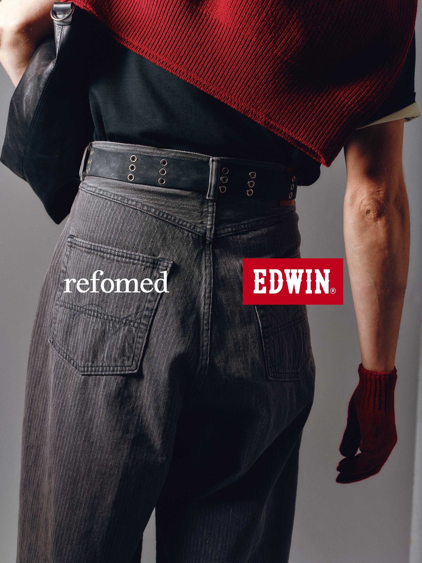 FRESH MAN DENIM WIDE PANTS by EDWIN STRIPE