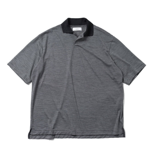  ONE BUTTON POLO S/S TEE SUPER120s WOOL SINGLE JERSEY WASHABLE  
