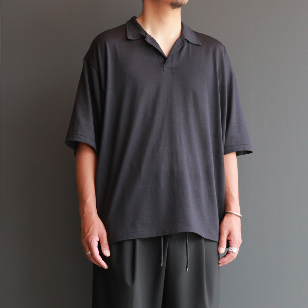 SILK COTTON JERSEY DEADSTOCK HYPER BIG SKIPPER SHIRT