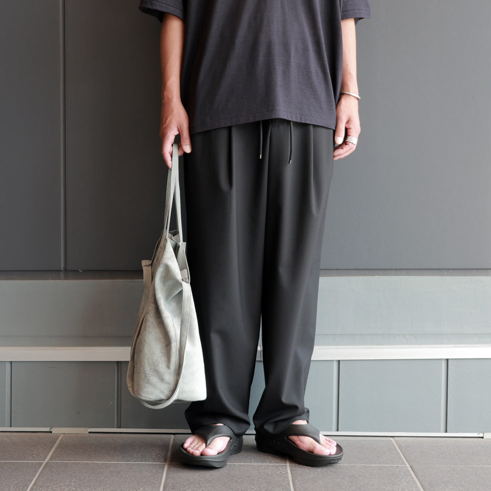 DOUBLE PLEATED EASY TROUSERS ORGANIC WOOL 2/80 TROPICAL