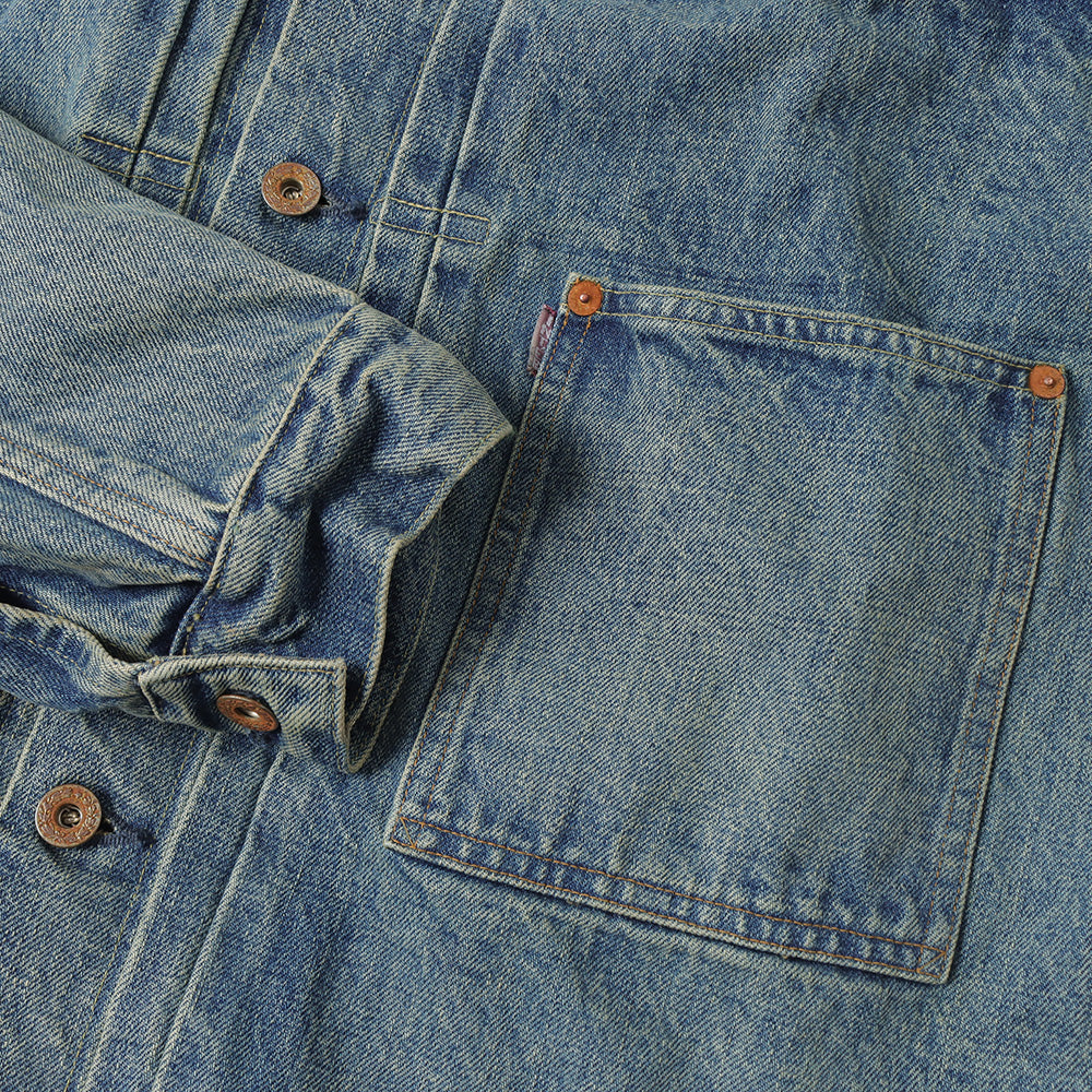 HYPER BIG WWII 1ST KIBATA VINTAGE WASH SHUTTLE DENIM JACKET