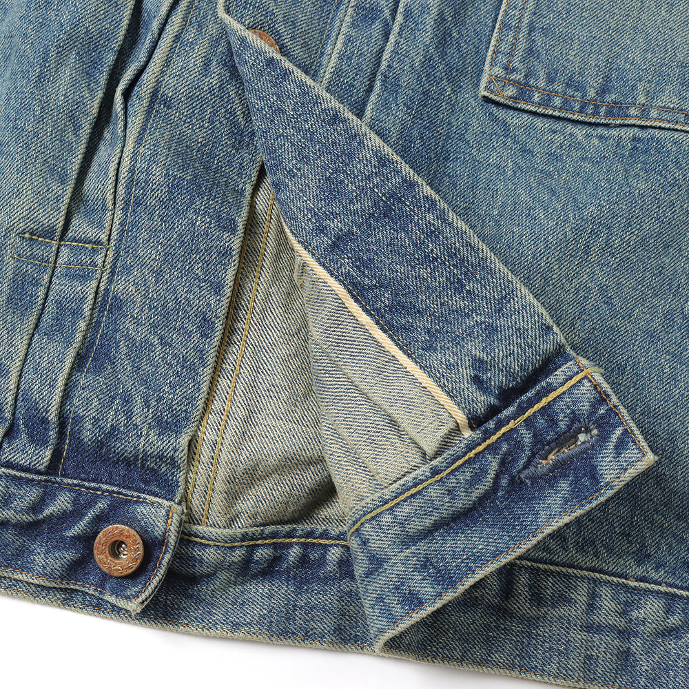 HYPER BIG WWII 1ST KIBATA VINTAGE WASH SHUTTLE DENIM JACKET