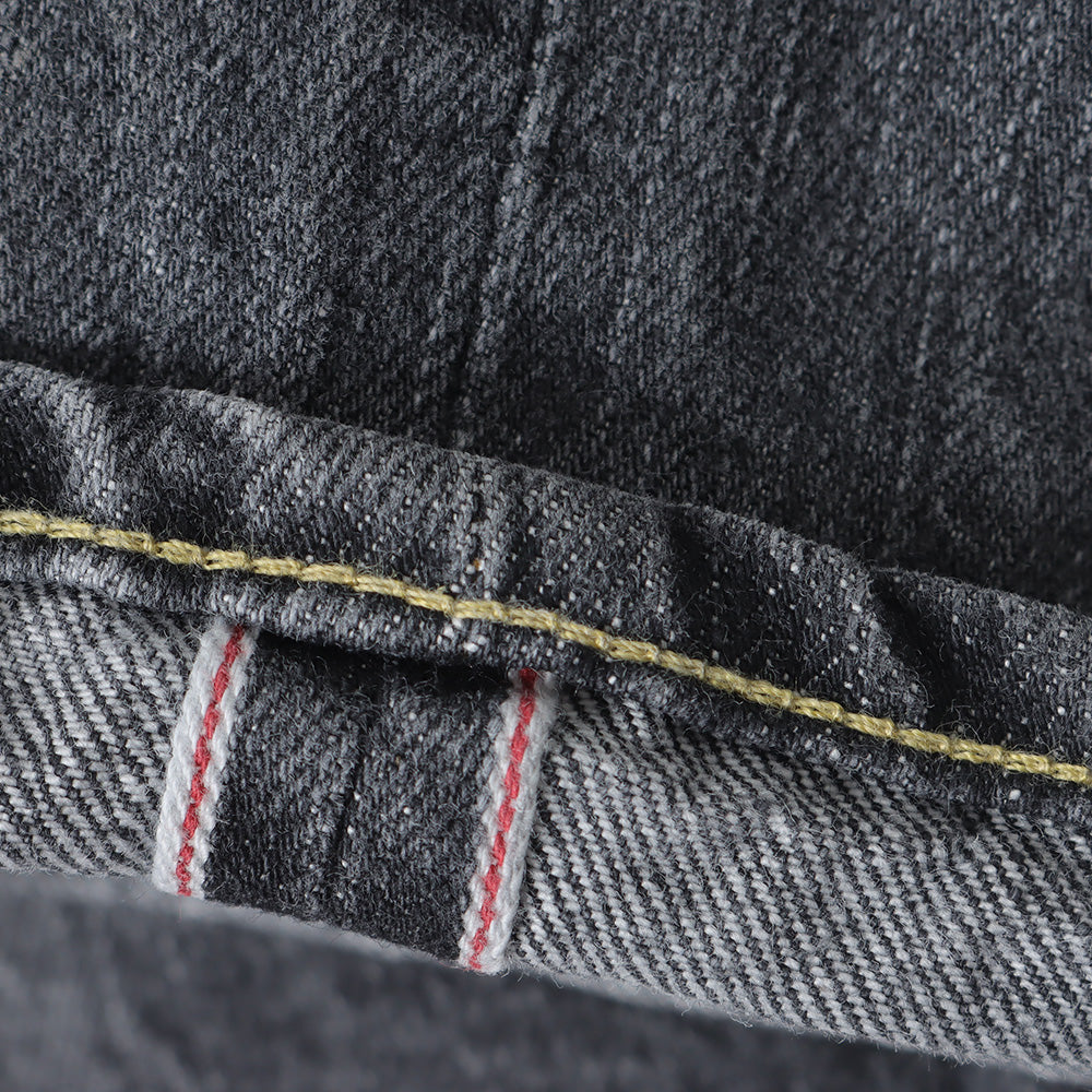 MILK PAINT 40s MIL BAGGY ZIPPED USED SHUTTLE DENIM TROUSERS