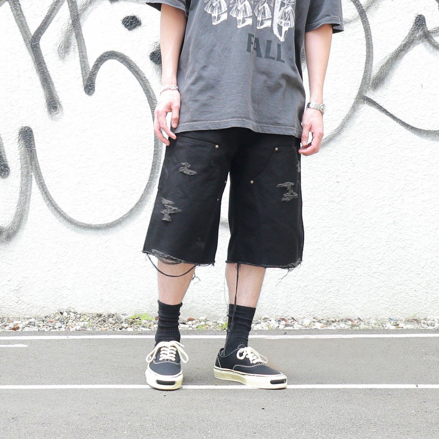 BORO Duck Painter Bermuda Shorts