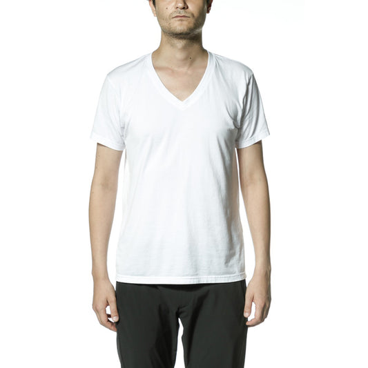  スヴィンギザ天竺 Vネック半袖  