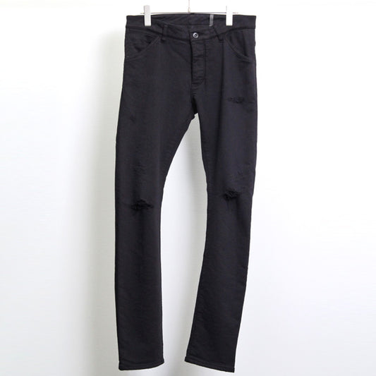  ニットライクデニム カーブストレートパンツ  