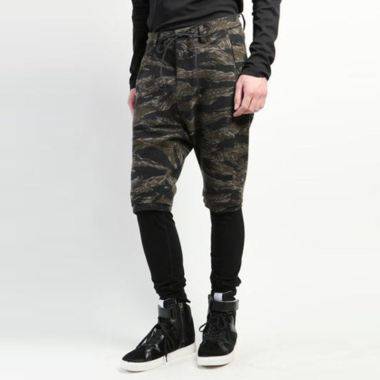  カシミヤ混ニットフラノタイガーカモ ショートパンツ  