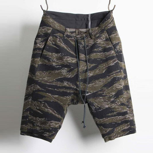  カシミヤ混ニットフラノタイガーカモ ショートパンツ  