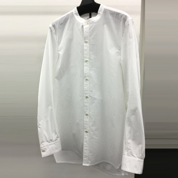 100/2 ギザタイプライター バンドカラーロングシャツ