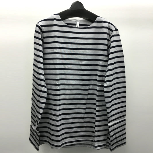  シルキー度詰天竺ボーダー ボートネックL/S  