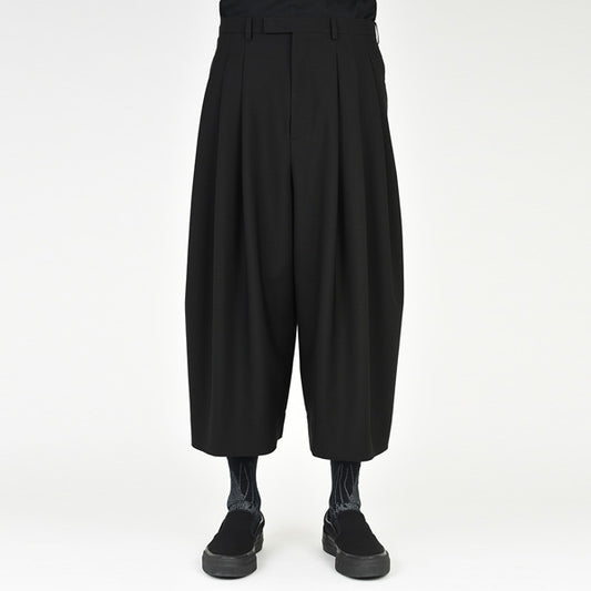  WOOL GABARDINE 3TUCK CROPPED  