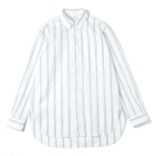  REGULAR SHIRTS ORGANIC SUPIMA/BROWN COTTON STRIPE  