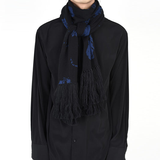  HIGH GAUGE WJQ KNIT ROSE MIX MUFFLER  