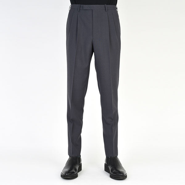 WOOL GABARDINE 2TUCK SLIM
