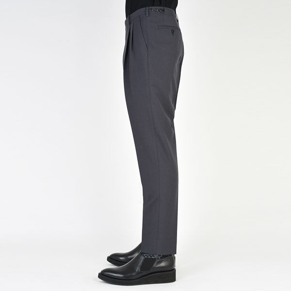 WOOL GABARDINE 2TUCK SLIM