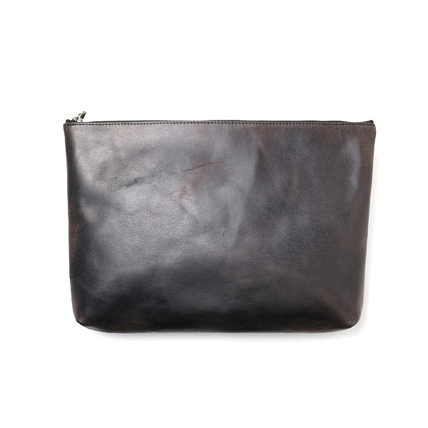HAND DYED LEATHER CLUTCH BAG