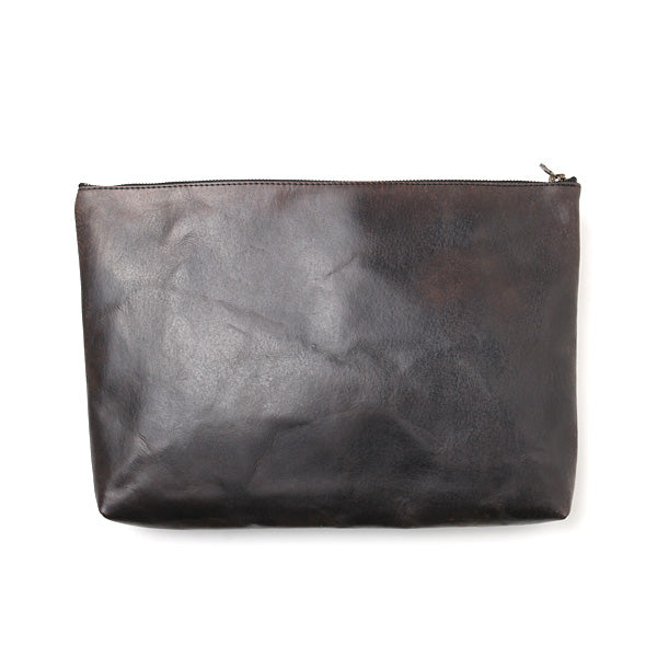 HAND DYED LEATHER CLUTCH BAG