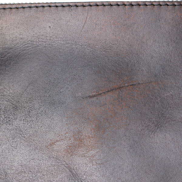 HAND DYED LEATHER CLUTCH BAG