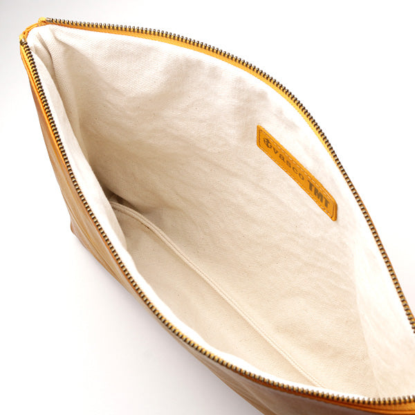 HAND DYED LEATHER CLUTCH BAG