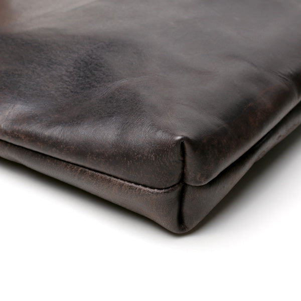 HAND DYED LEATHER CLUTCH BAG