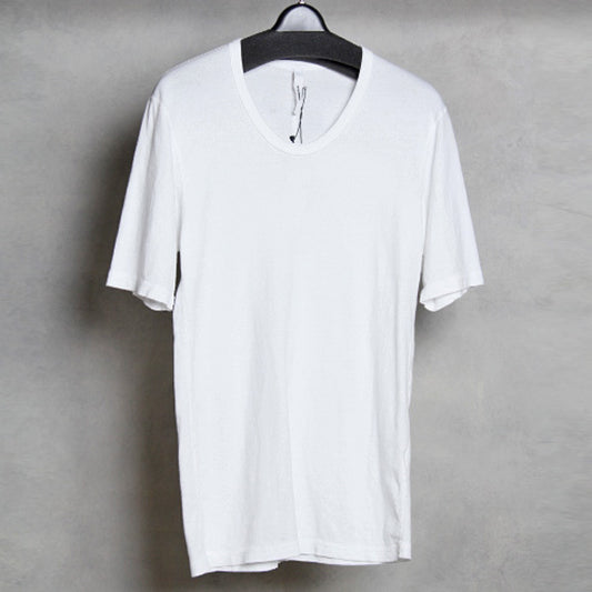  プリモアフライス Uネック 5分袖 (WHITE/BLACK)  