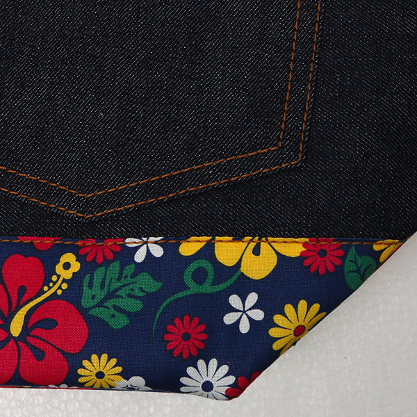 DENIM FLOWER TOTE BAG