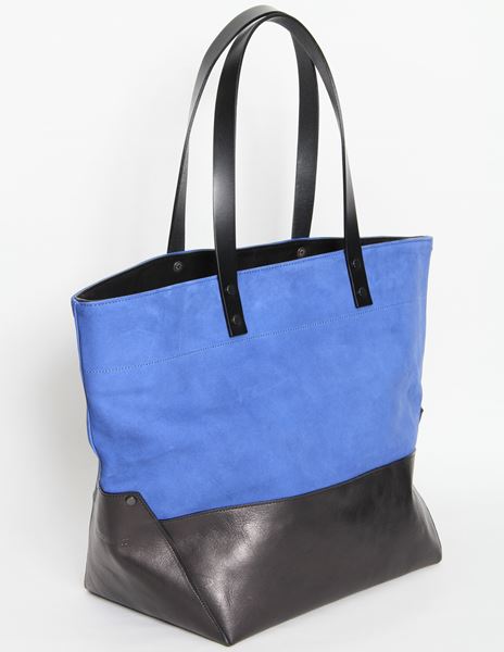  ヌバックxスムースレザー トートバッグ  