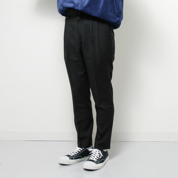 DOUBLE PLEATED TROUSERS TAPERED WOOL TOROPICAL