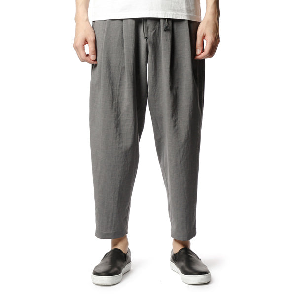 強撚ドライポプリン イージーワイドテーパードパンツ