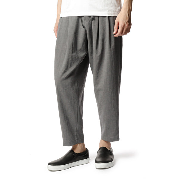 強撚ドライポプリン イージーワイドテーパードパンツ