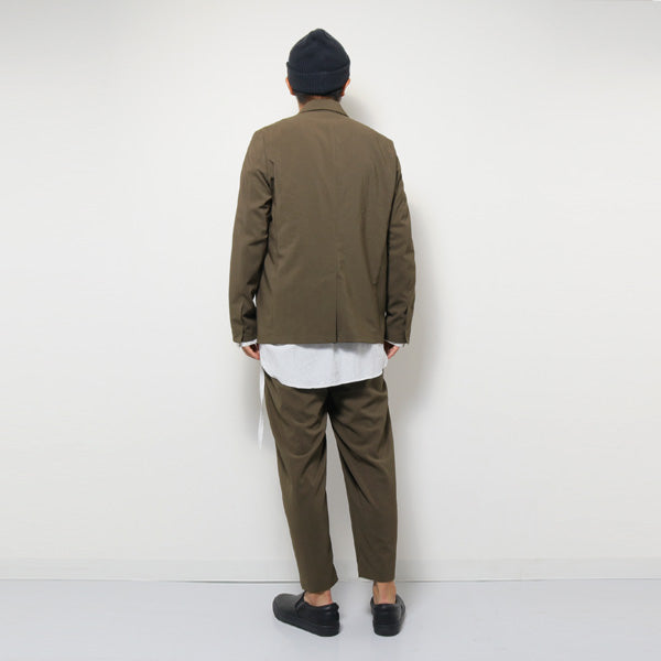 強撚ドライポプリン イージーワイドテーパードパンツ