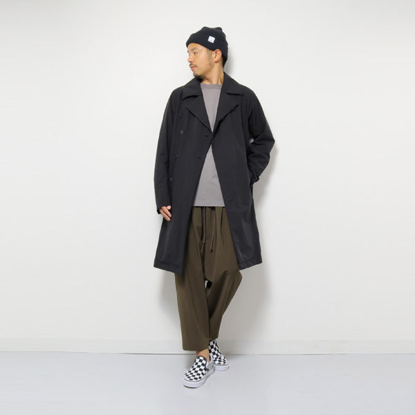 強撚ドライポプリン イージーワイドテーパードパンツ