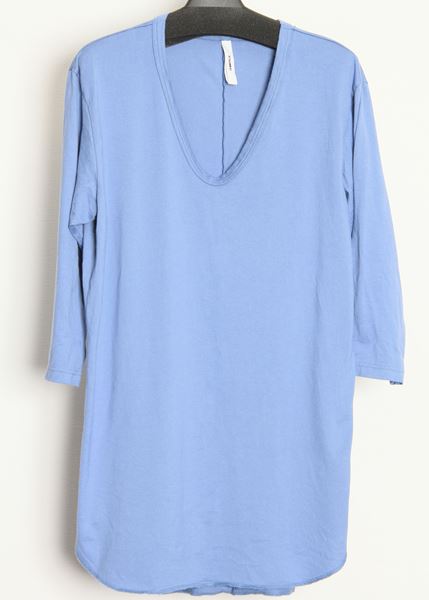 スーピマ天竺 Uネック 7分袖