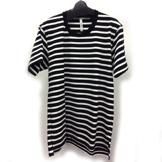  シルキー度詰天竺ボーダー クルーネックS/S  