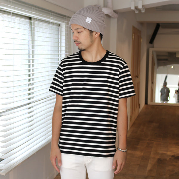 シルキー度詰天竺ボーダー クルーネックS/S