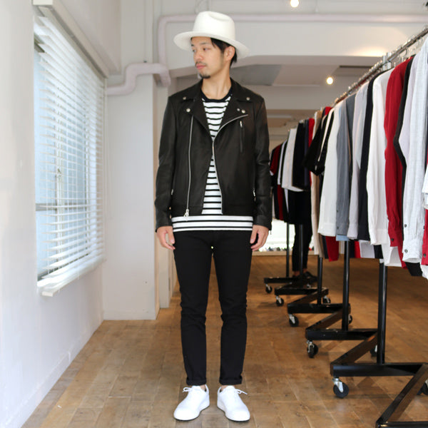 シルキー度詰天竺ボーダー クルーネックS/S