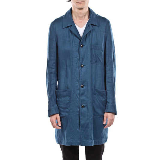  リネンギャバ ワークコート  