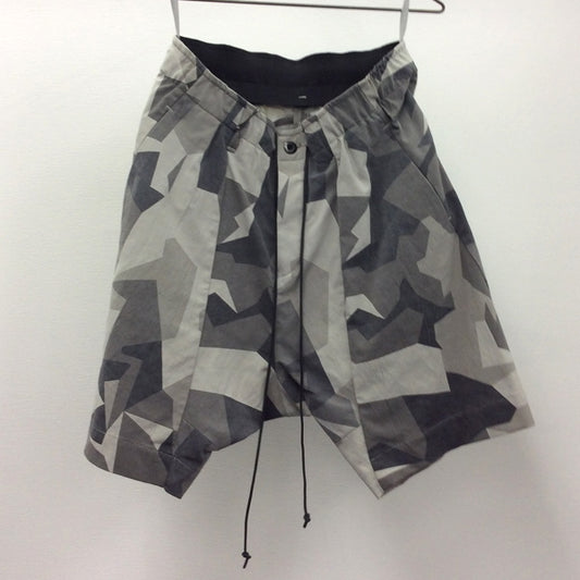  Ny/CoタッサーカモフラージュPt サルエルショートパンツ  